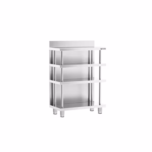 RVS werktafel - RVS - 800x400mm - met achteropstand