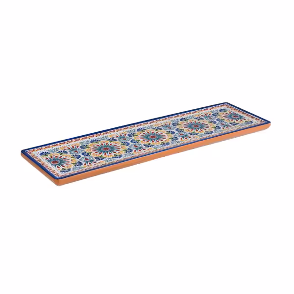(6 Stück) GN-Tablett 2/4 - ARABESQUE - Melamin - Höhe: 20mm - Terrakotta