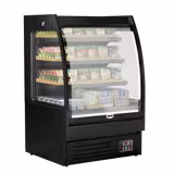 Duvar Tipi Soğuk Self Servis Teşhir Dolabı - 900mm - 216L - 3 Raf - Siyah