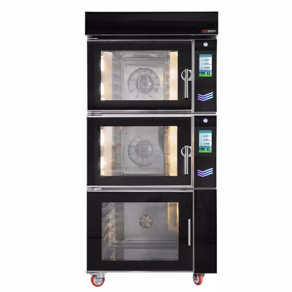 Four à convection pour boulangerie avec fonction vapeur - Touch - 2 chambres de cuisson - 5x EN 600x400 - incl. armoire de fermentation