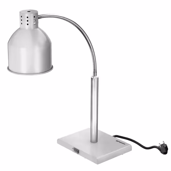 Lampa do podgrzewania potraw nastolna - 250W - Ø 174mm - stożkowa - regulowana wysokość - srebrna