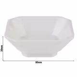 (24 unid) Ramequim - MINI - melamina - 60ml - quadrado - 80x80mm - Profundidade: 30mm - Branco