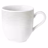(6 pieces) SELTMANN WEIDEN | Blues Tulip Porcelain Coffee Mug with Handle – 280 ml - Pearl Grey