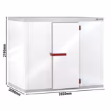 Cella frigorifera BT - 2650x3000mm - 13,38m³ - con pavimento - pannello 100mm