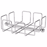(6 kpl) Lautasliinateline - WIRE - 6 kpl setti - metalli, kromattu - 190x65 mm - noin 50 cocktail‑lautasliinaa - sis. paino