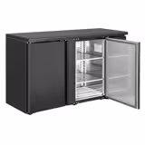 Bar- & Getränkekühltisch ECO - 1462mm - mit 2 Türen - Schwarz