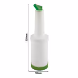(6 Stück) Dosier- & Vorratsflasche - 4 teiliges Set - 0,85 Liter - Polypropylen