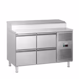 Hűtött előkészítő asztal ECO - 1360x700 mm - 4 fiókos - GN 1/3 7x feltéthűtő