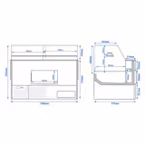 Lada sklepowa - Czarny - 1580x975x1262mm - 140L