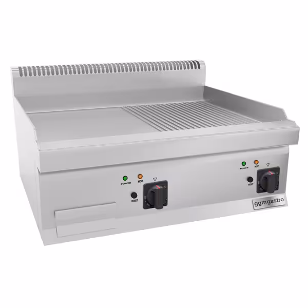 Elektrikli Pleyt Izgara-  7,1 kW - Pürüzsüz & Oluklu