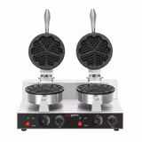 Máquina de waffles PROFISSIONAL - Dupla - Manual - 2,6kW - Forma: Redonda - Ø 180mm - placas antiaderentes