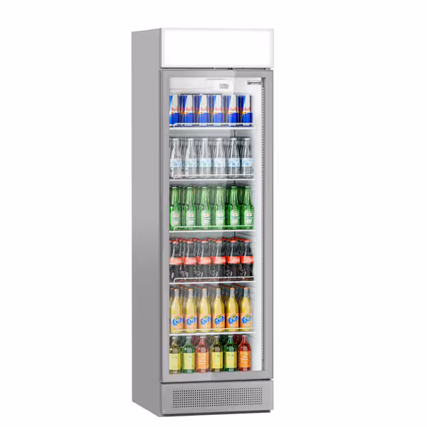 Drankenkoelkast - 595mm - 358L - frameloze glasdeur - met 1 glasdeur & lichtbak - digitaal display