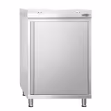 Edelstahl Arbeitsschrank PREMIUM - 600x600mm - mit Flügeltür - inkl. Schneideplatte Weiß