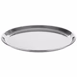 (6 pcs) Plateau de présentation - KAFFEEHAUS - Acier inoxydable - Ø270mm - Hauteur:15mm - compatible lave-vaisselle - empilable