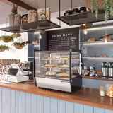 Countertop Display Fridge 120 litres – Flat glass - 2 shelves - 2 sliding doors - 0–12°C - Ventilated - No auto defrost