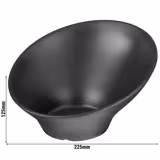 (6 db) Tál - ZEN - melamin - 0,8 l - szögletes - 225x225 mm - halmozható - fekete