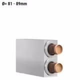 Doppio Dispenser porta bicchieri - con 2 dispenser - Acciaio inox