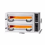 Forno de pizza elétrico Potência - 4+4 Ø 34 cm - Digital