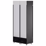(2 pièces) Vitrine réfrigérée à boissons - 290 litres - design sans cadre - avec 2 portes vitrées et écran publicitaire