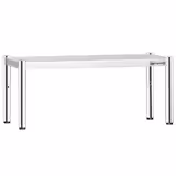 Commercial stainless steel overshelf - single-tier - 1000 x 370 mm - height adjustable