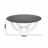 Octopus Buffet Riser Stand – Ø300 mm - White Powder-Coated Stainless Steel - Black Plexiglass - White Line