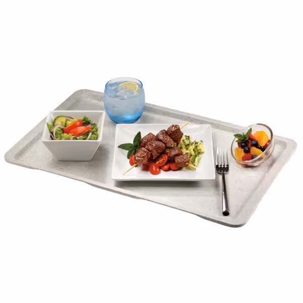 (12 stuks) CAMBRO | Polyester Lite dienblad - GN 1/1 - afgeplatte randen - Graniet grijs
