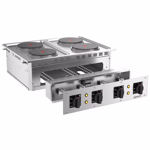 Built-in electric stove - 10.4 kW - 4 round hotplates