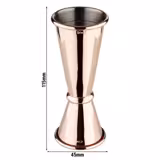 (6 pcs) Jigger double - acier inoxydable - 2,5cl/5cl (25/50 ml) - avec repère(s) 1,5cl/3,5cl - estampillé CE