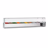 Vitrina refrigerada PREMIUM - 2,0 m x 0,4 m - para contenedores 9x 1/3 GN