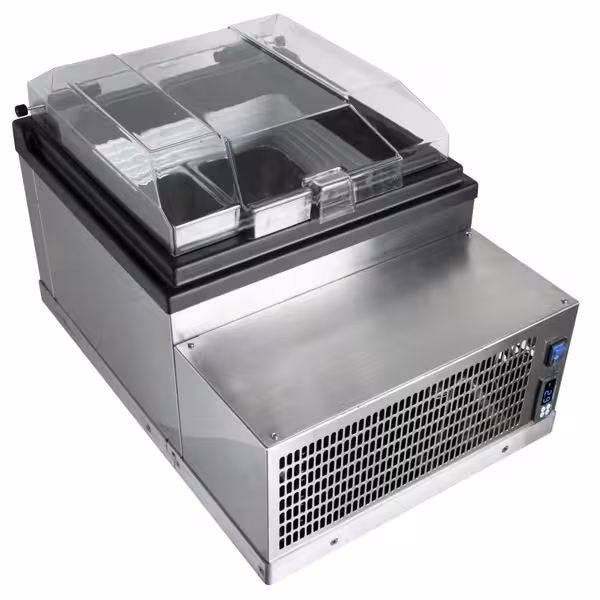 Countertop Ice Cream Display Freezer - 495mm - Static cooling - for 2 x 5 litres Napoli pans