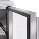Saladette réfrigérée PREMIUM - 900mm - 159L - 2 portes vitrées - avec découpe pour 4x GN 1/3 & Couvercle verre