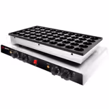 Piastra per Waffle professionale - Singola - Manuale - 1,7kW - Forma: Poffertjes - per 50 pezzi - piastre di cottura rivestite in Teflon