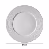(24 Stück) SEA WAVE - Teller - flach - Ø 210mm - Weiß
