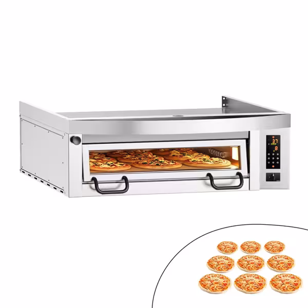 Elektryczny Piec do pizzy - 9 x Ø34cm - Panel dotykowy - z okapem
