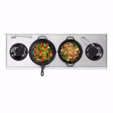 Gas woktafel - 60,0 kW - 4 branders - incl. 2 kranen