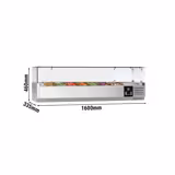 Countertop Prep Well PREMIUM - 1600x335mm - 7x GN 1/4