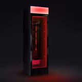 Commercial Beverage Display Fridge - 595mm - 345 Litres - 1 hinged glass door - LED lighting - Black - Temperature range 2 to 10 °C
