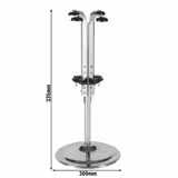 FUCHS | Countertop swivel stand for 4 bottles - 0.7 to 1 liter - Chrome-plated