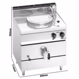 Marmita industrial elétrica 55 litros (9 kW) - Aquecimento indireto