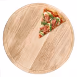 Pizzabord - met saftrille - rond - hout - Ø420mm