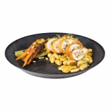 (6 komada) Posuda - DARK WAVE - Melamin - Ø 320 mm - Crna boja