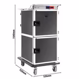 Banketwagen - warm/koud - 12x GN 1/1 - Digitaal