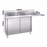 Armoire lave-vaisselle - 1600x700mm - avec 2 bacs à gauche
