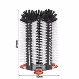 (2 stuks) FUCHS | DELFIN® Glazen afwasborstel - 5x240mm - met metalen voetplaat - Rond