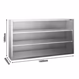 Edelstahl Wandhängeschrank PREMIUM - 1600x400mm - ohne Schiebetür - 1000mm hoch