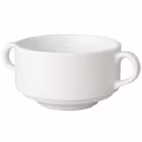 (6 pcs) BUDGETLINE - Handled Soup Cup - Mammoet - Ø 105mm - White