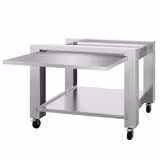 Elektrická pizza pec Power - 1480x1360 mm - 9+9× Ø 34 cm - až 450 °C - Touch (dotykové) - vč. digestoře, podstavce a koleček