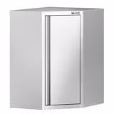 Narożna szafka wisząca ze stali nierdzewnej – 700 x 700 mm – z drzwiami skrzydłowymi – wysokość: 1000 mm