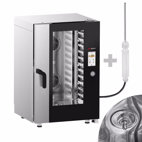 Elektrisch-Combisteamer - Touch - 7-inch touchscreen - 11x GN 1/1 - incl. wassysteem & temperatuurvoeler