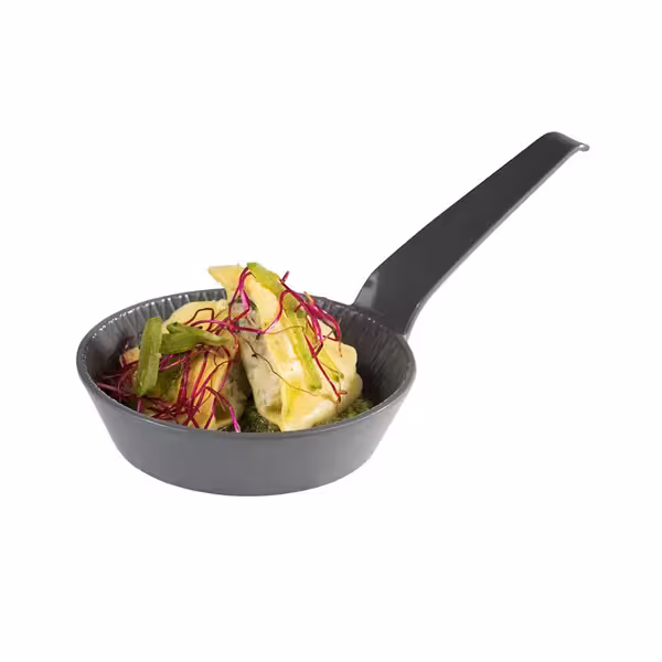 (48 szt.) Miseczka do sosów i dipów - MINI - Melamina - 70ml - 155x85mm - Szary